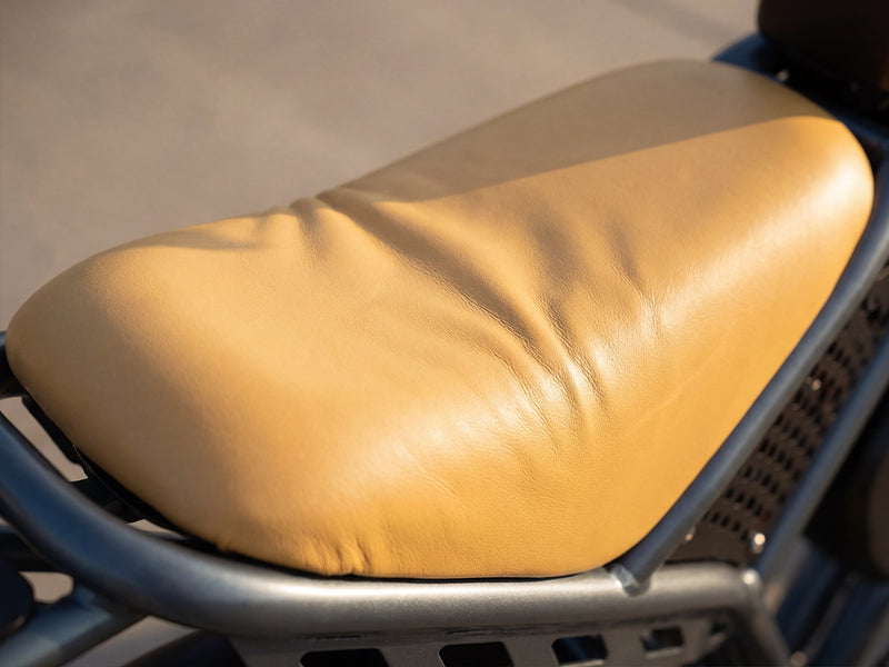 Thick padded vintage leather seat